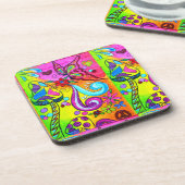 Groovy Psychedelic Magic Pilze Untersetzer (Linke Seite)