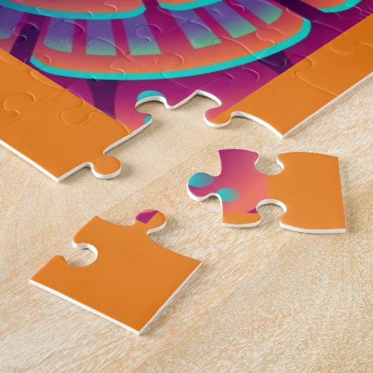 Groovy Psychedelic Mandala Design Puzzle (Seite)