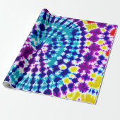 Groovy Psychedelic Spiral Gefärbte Krawatte Batik Geschenkpapier (Ungerollt)