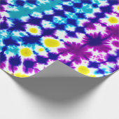 Groovy Psychedelic Spiral Gefärbte Krawatte Batik  Geschenkpapier (Ecke)