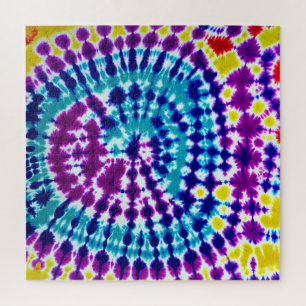 Groovy Psychedelic Spiral Gefärbte Krawatte Batik  Puzzle