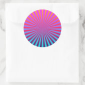 Groovy Psychedelic Sunburst Sticker (Tasche)