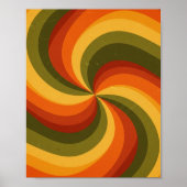 Groovy Psychedelic Swirl Print Poster (Vorne)