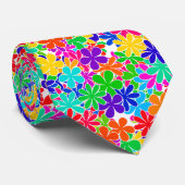 Groovy psychedelische Blumen Krawatte (Gerollt)