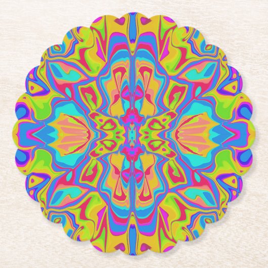 Groovy psychedelische Symmetrie Untersetzer (Vorderseite)