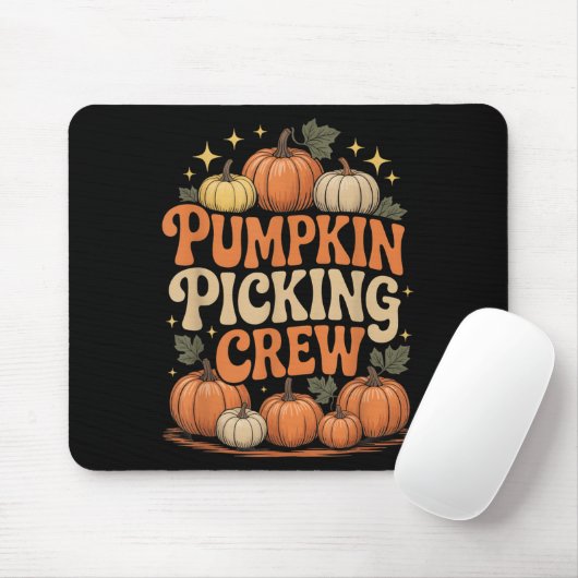 Groovy Pumpkin Cking Crew Matching Family Autumn F Mousepad (Mit Mouse)