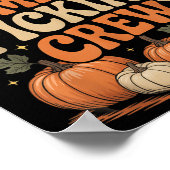 Groovy Pumpkin Cking Crew Matching Family Autumn F Poster (Ecke)
