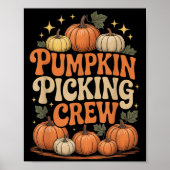 Groovy Pumpkin Cking Crew Matching Family Autumn F Poster (Vorne)