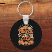 Groovy Pumpkin Cking Crew Matching Family Autumn F Schlüsselanhänger (Vorderseite)