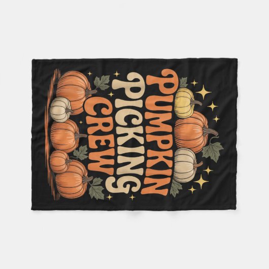 Groovy Pumpkin Cking Crew passt Familienherbst F Fleecedecke (Vorderseite (Horizontal))