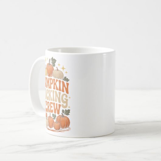 Groovy Pumpkin Cking Crew passt Familienherbst F Kaffeetasse (Vorderseite Links)
