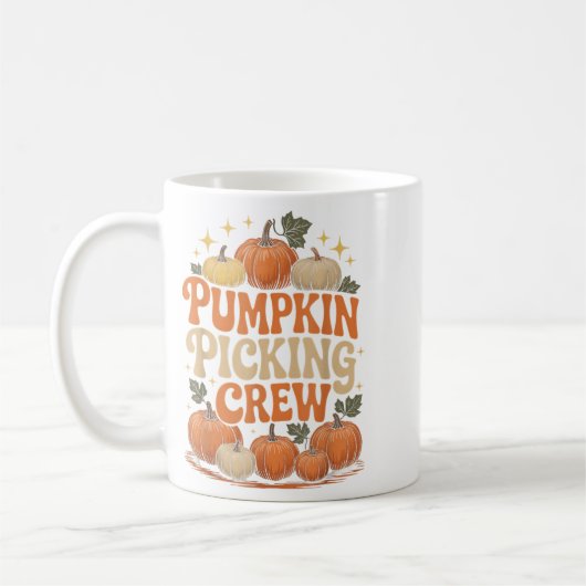 Groovy Pumpkin Cking Crew passt Familienherbst F Kaffeetasse (Links)