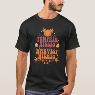 Groovy Pumpkin Kisses und Ernte Wünsche fallen als T-Shirt