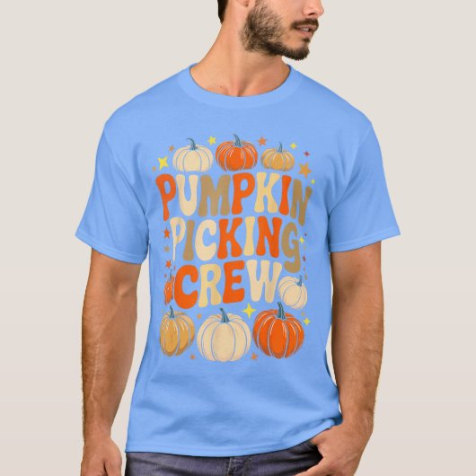 Groovy Pumpkin Picking Crew Matching Familyee Autu T-Shirt (Vorderseite)