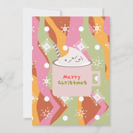 Groovy Pumpkin Spice Campfire Tasse Karte (Vorderseite)