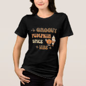 Groovy Pumpkin Spice Vibe Tri-Blend Shirt (Vorderseite)