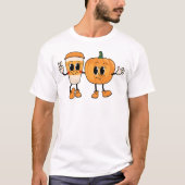 Groovy Pumpkin und Latte T-Shirt (Vorderseite)