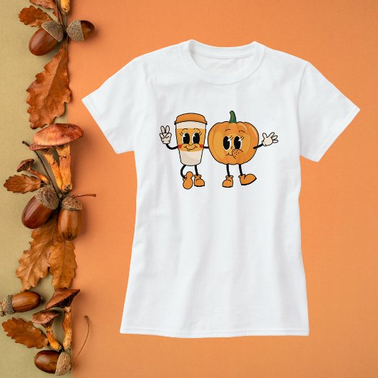 Groovy Pumpkin und Latte T-Shirt