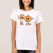 Groovy Pumpkin und Latte T-Shirt (Vorderseite)