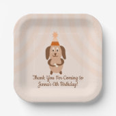Groovy Puppy Birthday Party Pappteller (Vorderseite)