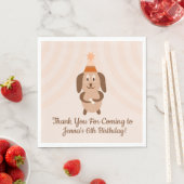 Groovy Puppy Birthday Party Serviette (Beispiel)