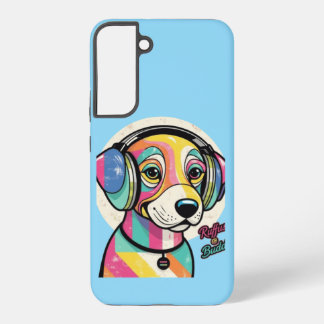 Groovy Puppy: Eine farbenfrohe Kanine Samsung Galaxy Hülle