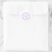 Groovy Purple Snowflake Runder Aufkleber (Tasche)