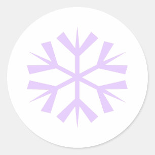 Groovy Purple Snowflake Runder Aufkleber