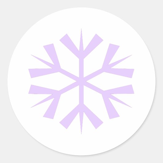 Groovy Purple Snowflake Runder Aufkleber (Vorderseite)