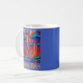 Groovy Rain Retro Style Kaffeetasse (Vorderseite Links)