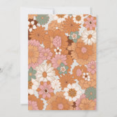 Groovy Rainbow Baby Shower laden 70er ein Einladung (Rückseite)