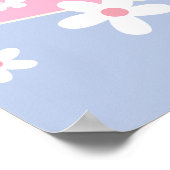 Groovy Rainbow Birthday Party Begrüßungszeichen Poster (Ecke)