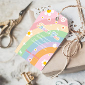 Groovy Rainbow Birthday Party Danke für Ihr Gesche Geschenkanhänger