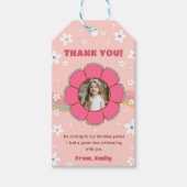 Groovy Rainbow Birthday Party Danke Geschenkanhänger (Vorderseite)