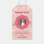 Groovy Rainbow Birthday Party Danke Geschenkanhänger (Rückseite)