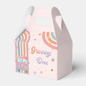 Groovy Rainbow Birthday Party Fevor Box Geschenkschachtel (Rückseite)