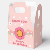 Groovy Rainbow Birthday Party Fevor Box Geschenkschachtel (Geöffnet)