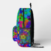 Groovy Rainbow Blume Bedruckter Rucksack (Rechts)