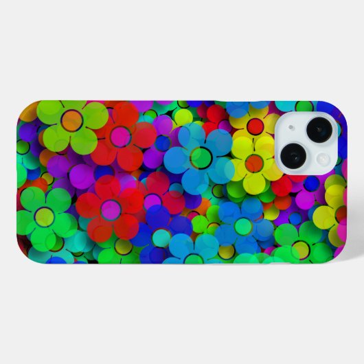 Groovy Rainbow Blume Case-Mate iPhone Hülle (Rückseite (Horizontal))