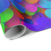 Groovy Rainbow Blume Lila Geschenkpapier (Rolleneckpunkt)