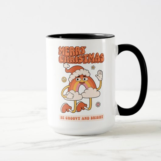 Groovy Rainbow Christmas - Sei hell und fröhlich Tasse (Rechts)