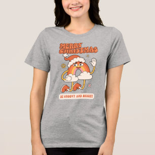 Groovy Rainbow Christmas - Sei hell und fröhlich Tri-Blend Shirt