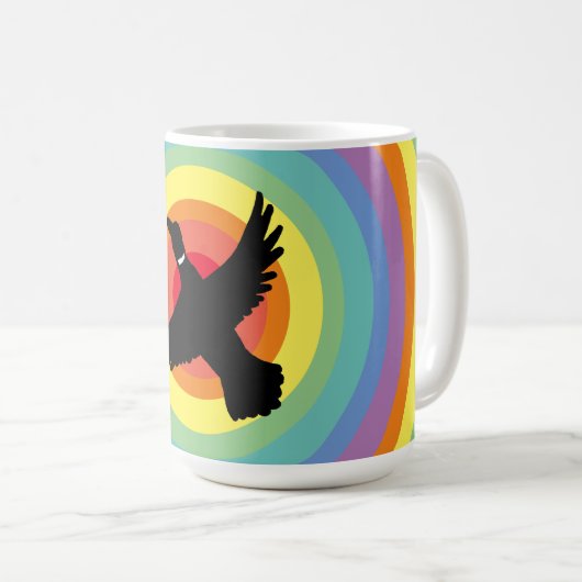Groovy Rainbow Duck Kaffeetasse (VorderseiteRechts)