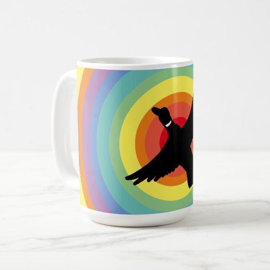 Groovy Rainbow Duck Kaffeetasse (Vorderseite Links)