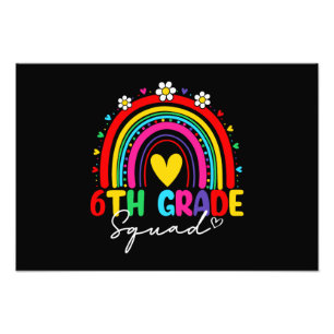 Groovy Rainbow Girl Boys Teacher Fotodruck