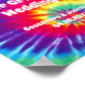 Groovy Rainbow Krawatte Dye Hippie Event Poster (Ecke)