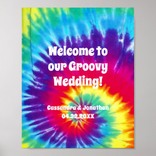 Groovy Rainbow Krawatte Dye Hippie Event Poster