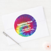 Groovy Rainbow Krawatte-Dye Hippie Runder Aufkleber (Umschlag)