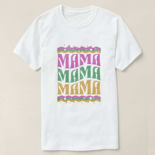 Groovy Rainbow Mama - Retro Mother Day Design T-Shirt (Design vorne)