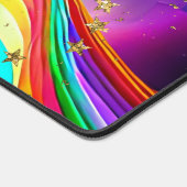 Groovy Rainbow Modern Abstrakt Schreibtischunterlage (Ecke)